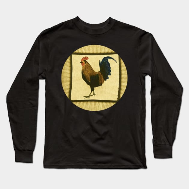 Little Red Rooster Yellow Long Sleeve T-Shirt by Zachfan1212